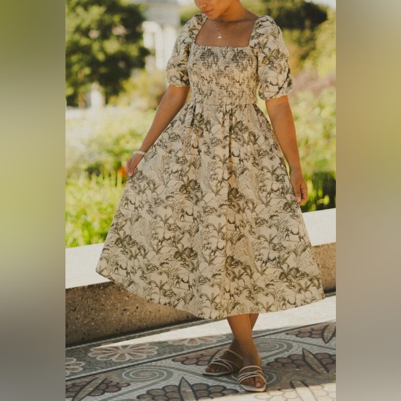 PARAISO BY STACY OLIVE GREEN PSALMS 92 DRESS LARGE - Picture 1 of 13